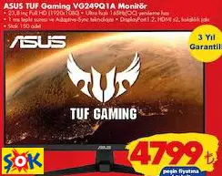 ASUS TUF GAMİNG MONİTÖR VG249Q1A/OYUN MONİTÖRÜ